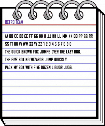Retro Team Regular animated font preview Retro Team Regular animated font preview