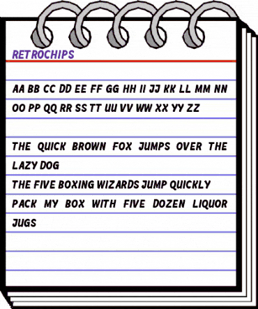 Retrochips Regular animated font preview Retrochips Regular animated font preview