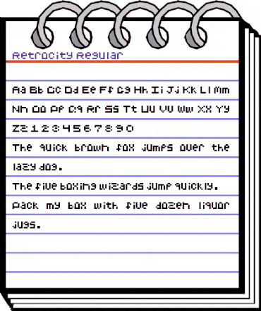 Retrocity Regular animated font preview Retrocity Regular animated font preview