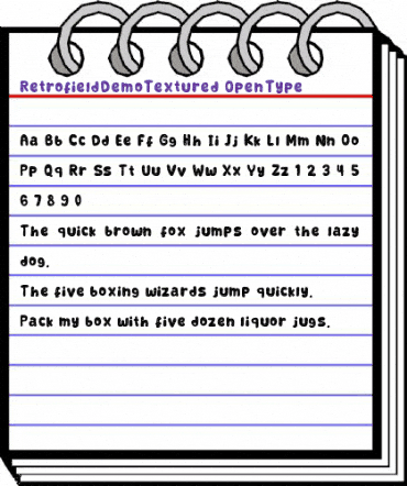 Retrofield DemoTextured animated font preview