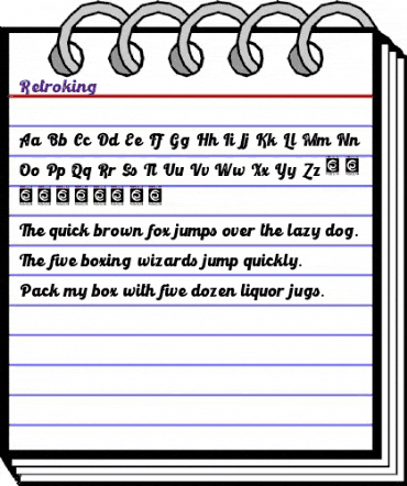 Retroking Regular animated font preview Retroking Regular animated font preview