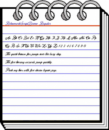 Retromark Script Demo Regular animated font preview