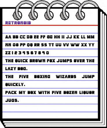 Retronoid Regular animated font preview