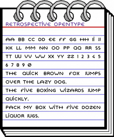 Retrospective Regular animated font preview