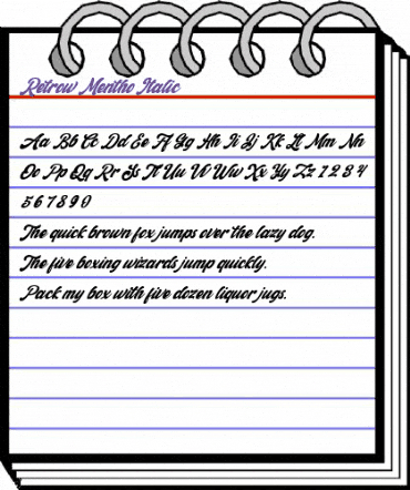 Retrow Mentho Italic animated font preview Retrow Mentho Italic animated font preview