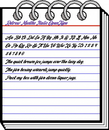 Retrow Mentho Italic animated font preview Retrow Mentho Italic animated font preview