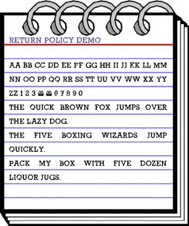 Return Policy DEMO Regular animated font preview