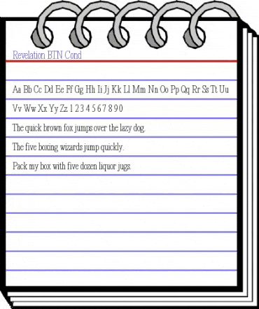 Revelation BTN Cond Regular animated font preview Revelation BTN Cond Regular animated font preview