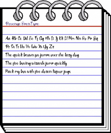 Revenge Regular animated font preview