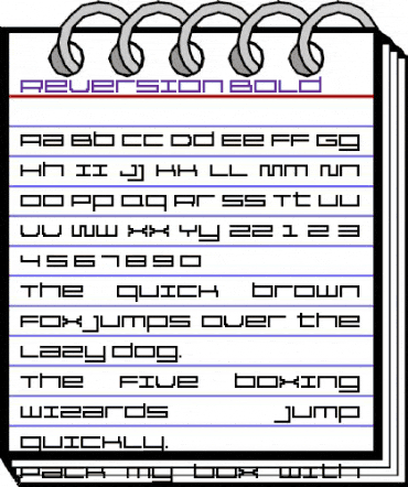 Reversion Bold animated font preview Reversion Bold animated font preview