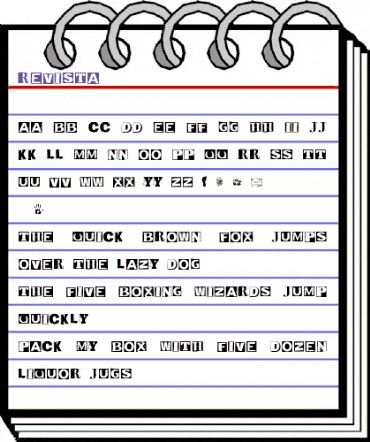 Revista Regular animated font preview Revista Regular animated font preview