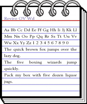 Revive OV Wd Regular animated font preview