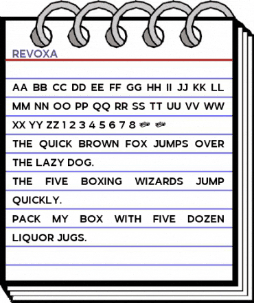Revoxa Regular animated font preview