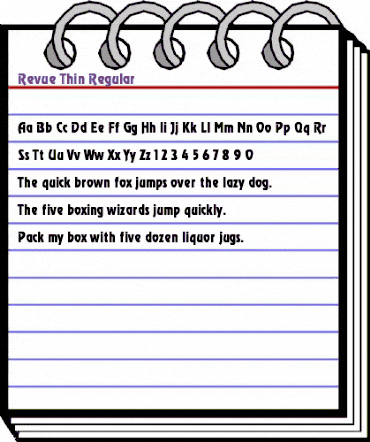 Revue-Thin Regular Regular animated font preview