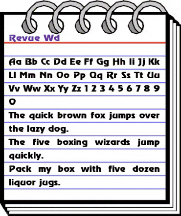 Revue Wd Regular animated font preview