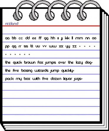 Rezland Regular animated font preview Rezland Regular animated font preview