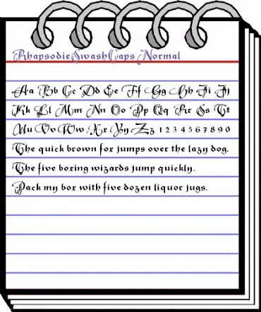 RhapsodieSwashCaps Regular animated font preview