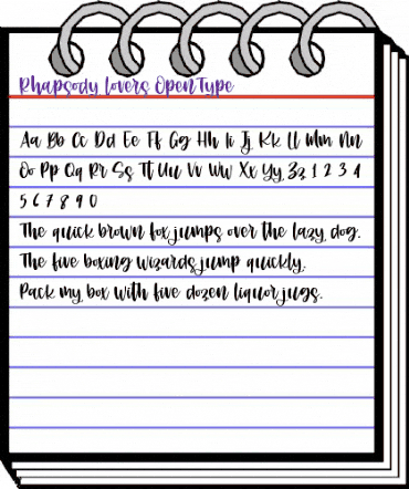 Rhapsody lovers Regular animated font preview Rhapsody lovers Regular animated font preview