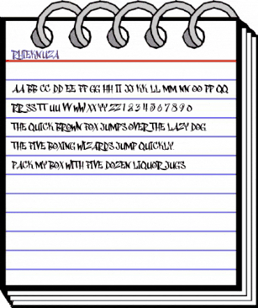 Rhieknuza Regular animated font preview Rhieknuza Regular animated font preview