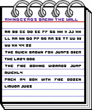 RHINOCEROS Break THE Wall Regular animated font preview