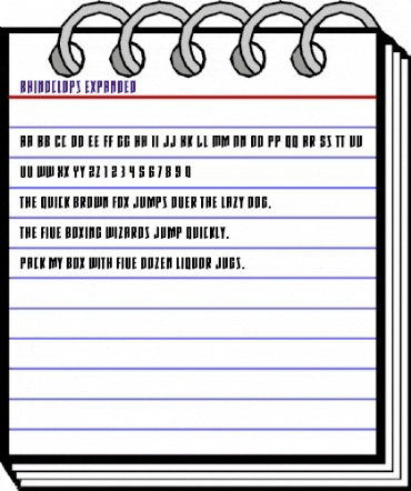 Rhinoclops Expanded Regular animated font preview