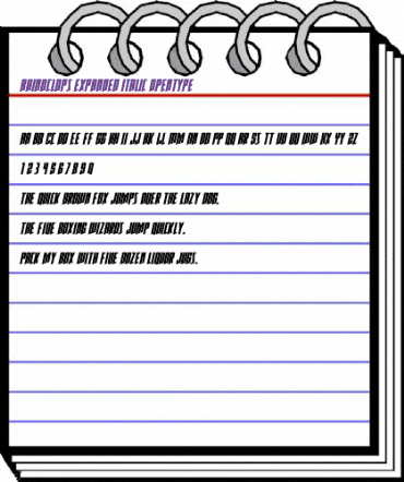 Rhinoclops Expanded Italic Regular animated font preview