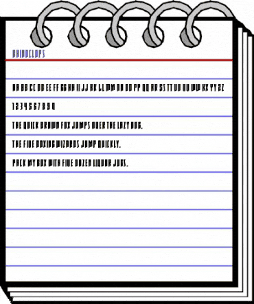 Rhinoclops Regular animated font preview