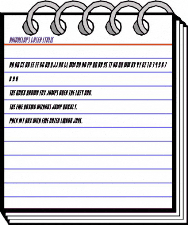 Rhinoclops Laser Italic Regular animated font preview