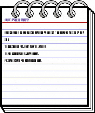 Rhinoclops Laser Regular animated font preview