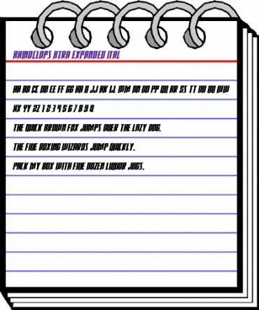 Rhinoclops Xtra-Expanded Ital Regular animated font preview