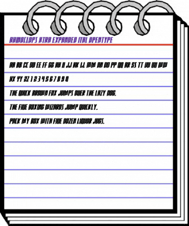 Rhinoclops Xtra-Expanded Ital Regular animated font preview