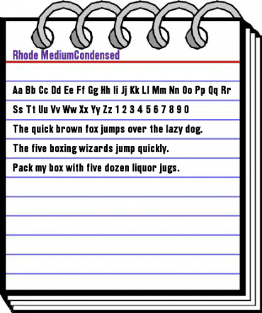 Rhode Regular animated font preview