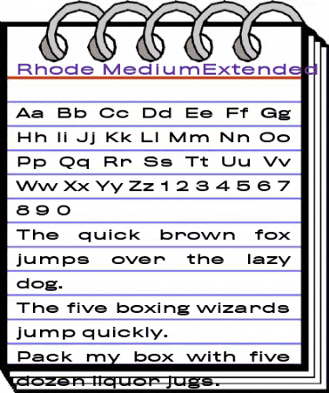 Rhode Regular animated font preview