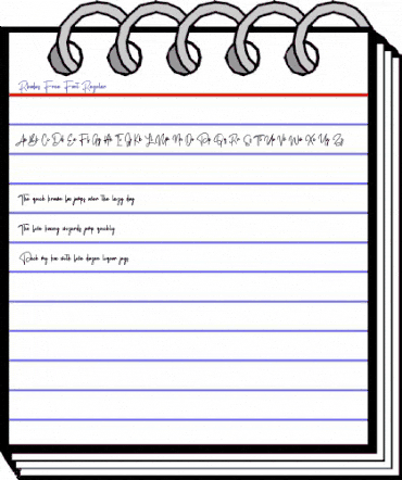 Rhodes Free Font Regular animated font preview