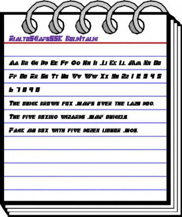 RialtoSCapsSSK BoldItalic animated font preview