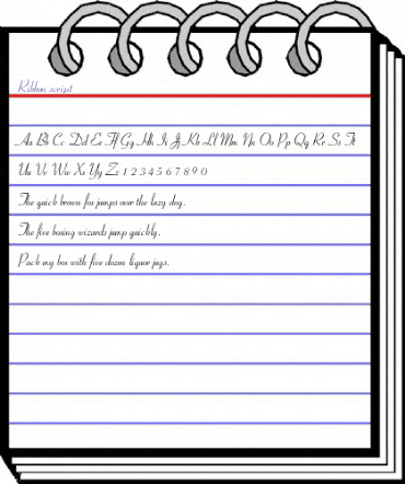 Ribbon script Regular animated font preview Ribbon script Regular animated font preview