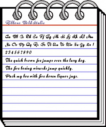 Ribbons BoldItalic animated font preview Ribbons BoldItalic animated font preview