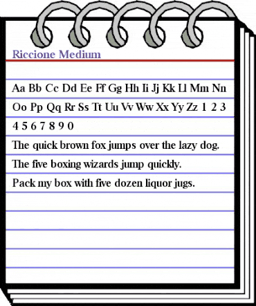 Riccione-Medium Regular animated font preview
