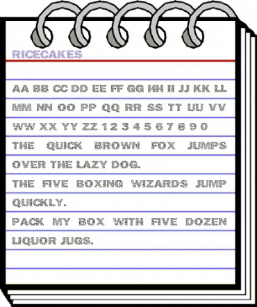 Ricecakes Regular animated font preview Ricecakes Regular animated font preview