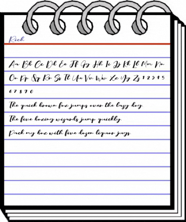 Rich Regular animated font preview Rich Regular animated font preview