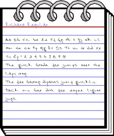 Richard Regular animated font preview