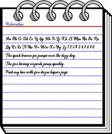 Richardine Regular animated font preview Richardine Regular animated font preview
