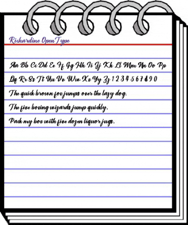 Richardine Regular animated font preview Richardine Regular animated font preview
