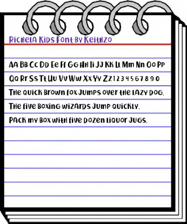 Richela Kids Regular animated font preview Richela Kids Regular animated font preview