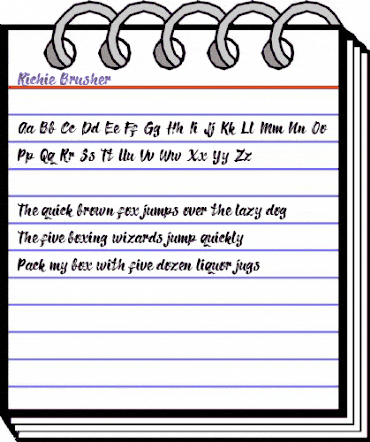 Richie Brusher Richie Brusher animated font preview