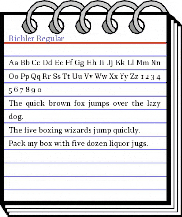 Richler-Regular Regular animated font preview