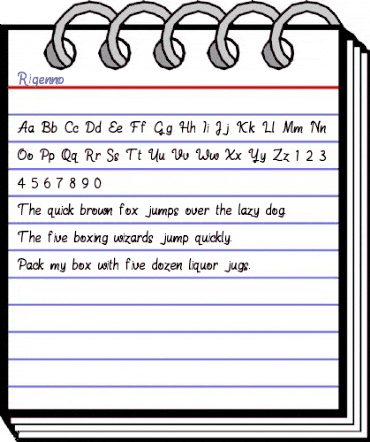Rigenno Regular animated font preview