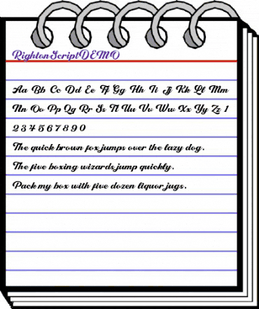 Righton Script DEMO Regular animated font preview Righton Script DEMO Regular animated font preview