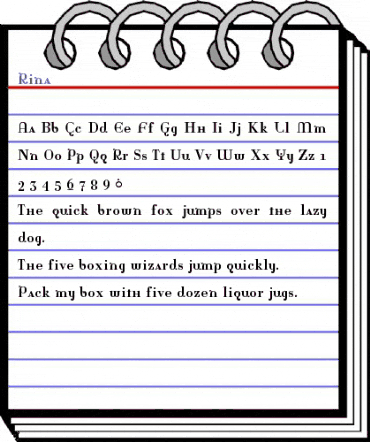 Rina Regular animated font preview Rina Regular animated font preview
