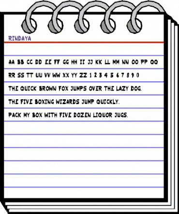 RINDAYA Regular animated font preview RINDAYA Regular animated font preview